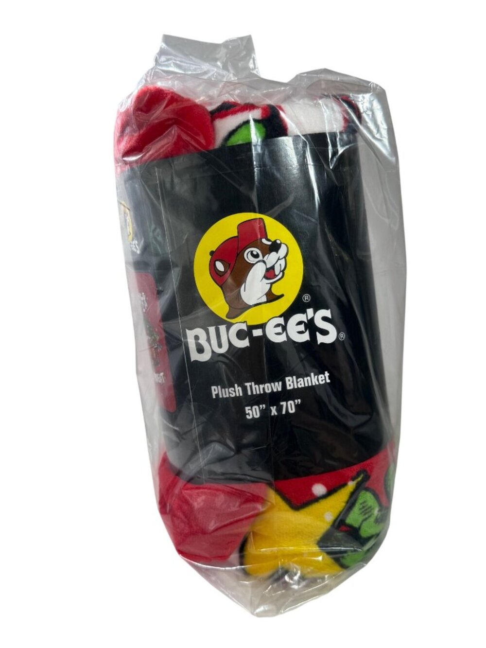 Buc-ees "Never Calm Always Bright" Plush Throw Blanket 50"x70" Red Christmas Des - Picture 3 of 5